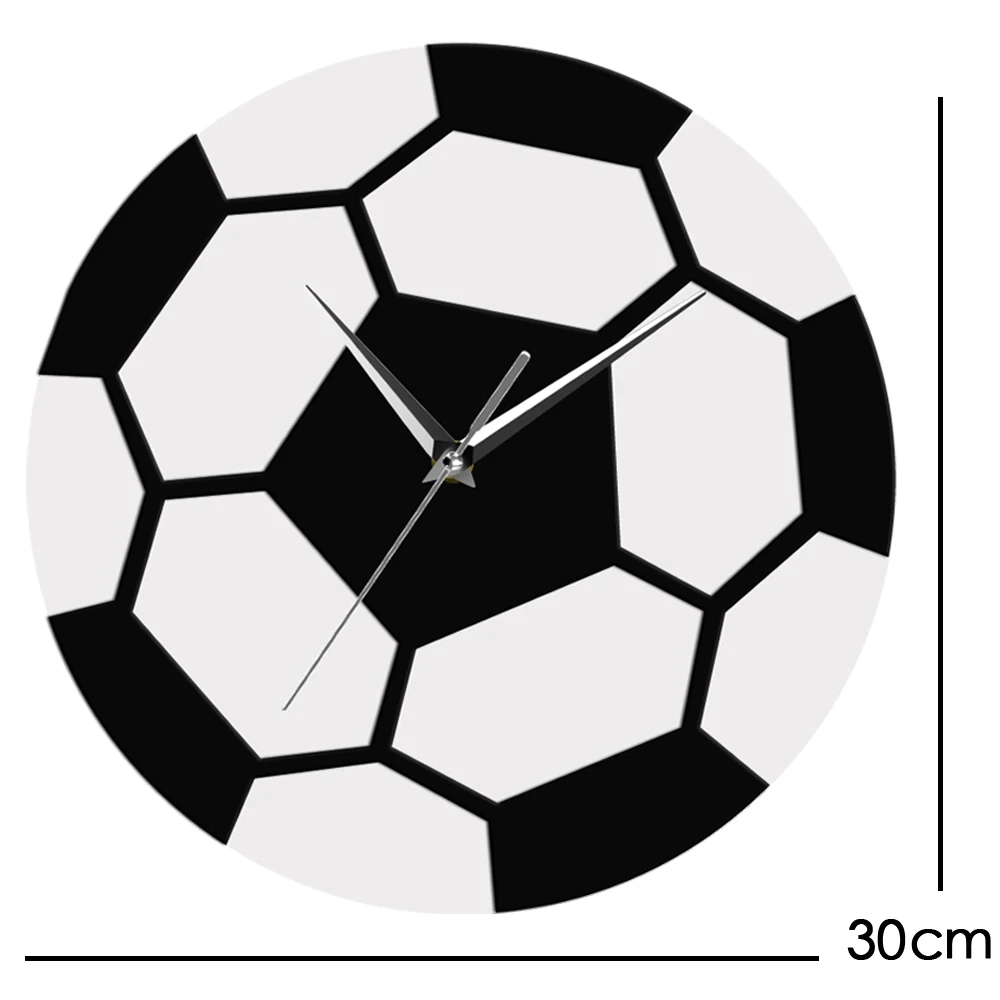De Fútbol 3D Reloj de Pared Deporte Moderno Reloj de Fútbol de Acrílico de la Decoración de la Pared Decorativos de Pared Reloj de Regalo Para Jugar Amante del Fútbol 0