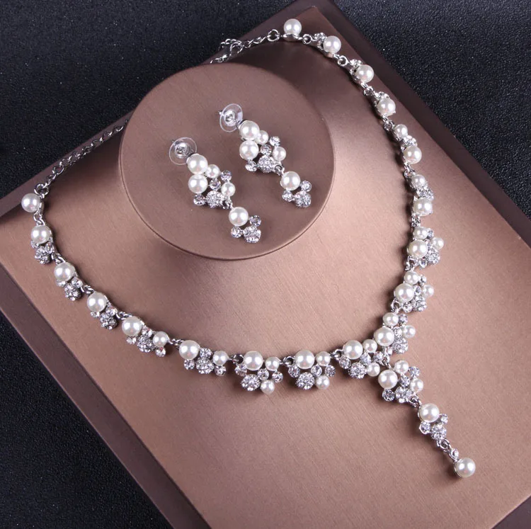 Alexzendra la Joyería de la Boda Flores de Forma de Cristal Clásico de Novia Collar de diamantes de Imitación de Cristal de Lujo de la Joyería para las Mujeres 0