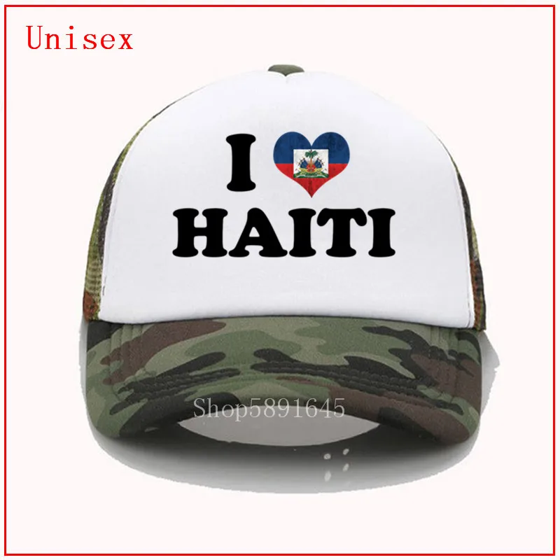 Me Encanta el Corazón de Haití bandera de la gorra de béisbol de béisbol sombreros para las mujeres papá sombrero Gorras sombreros para mujer para hombre gorros y gorras Novio de Regalo para el Día del 0