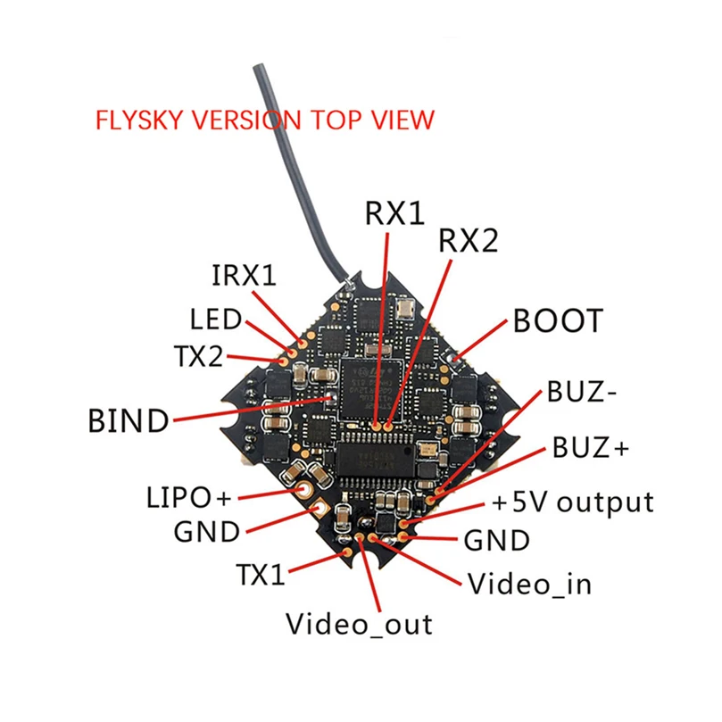 Happymodel Crazybee F4 PRO V3.0 2-4S Controlador de Vuelo w/ Blheli_S 4in1 ESC Dshot600 y Compatible Flysky/Receptor Frsky 0