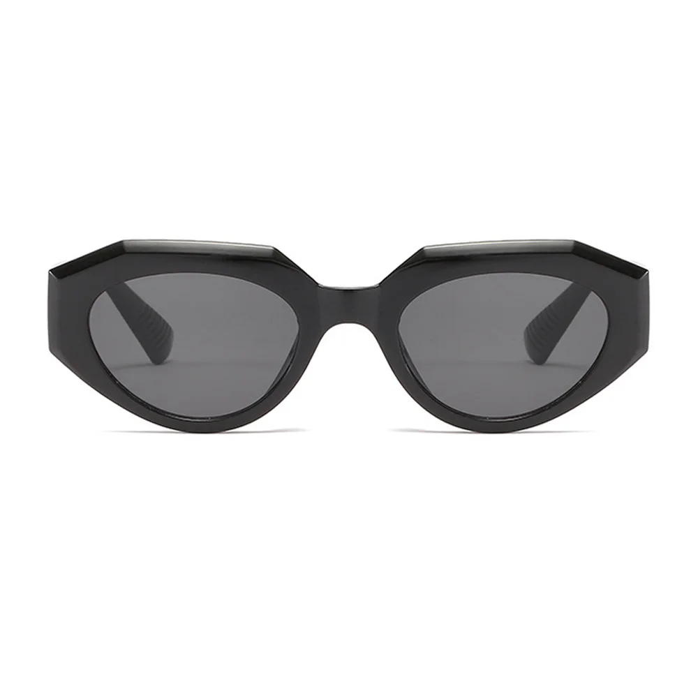 Vintage Irregular de Ojo de Gato Gafas de sol de las Mujeres de Moda de Lujo de la Marca Ovalada Gafas de Sol Vintage Leopard Negro Gafas UV400 Tonos 0
