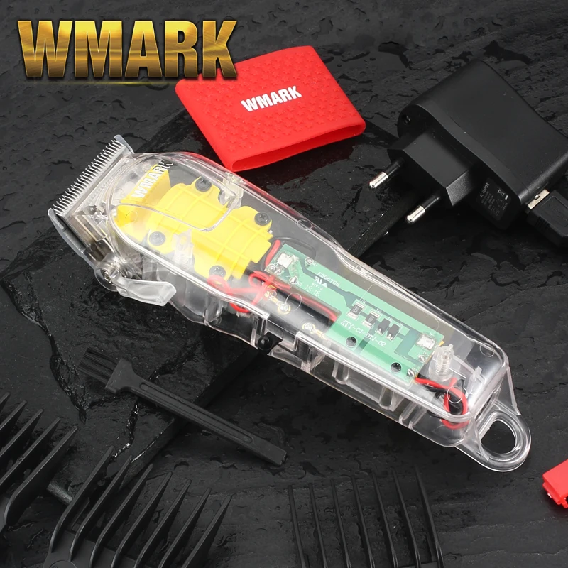WMARK Transparente 2 en 1 Conjunto NG-108 Recargable de Pelo de los Clippers de corte de Pelo de la máquina Inalámbrico Y Detallista Trimmer 0