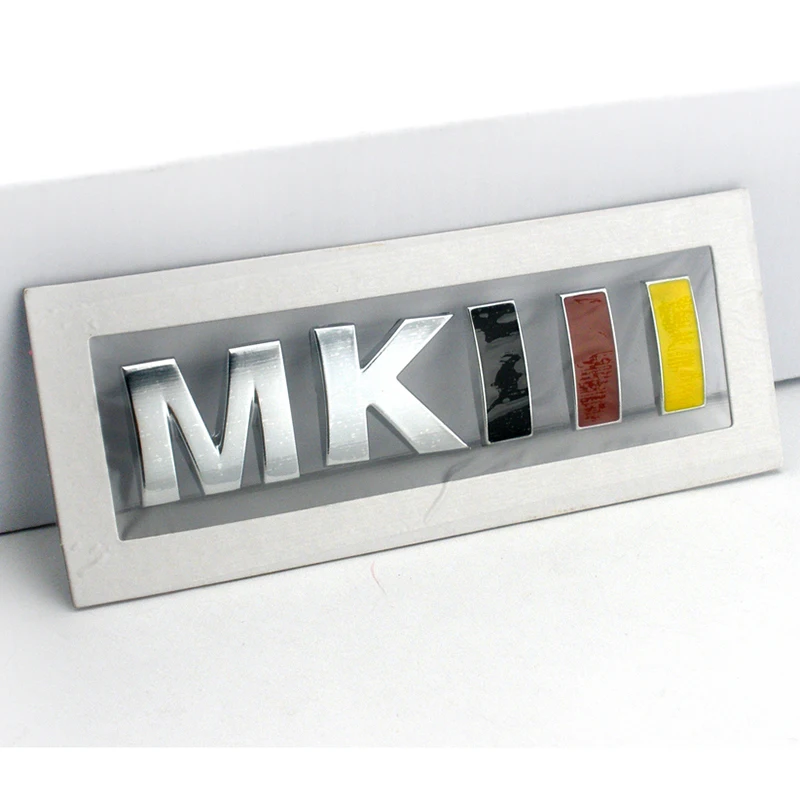 MKIII MK3 Coche de Arranque del Tronco del Portón trasero Cromado Insignia Emblema Decal Sticker MK3 Logotipo de la Marca 3 0
