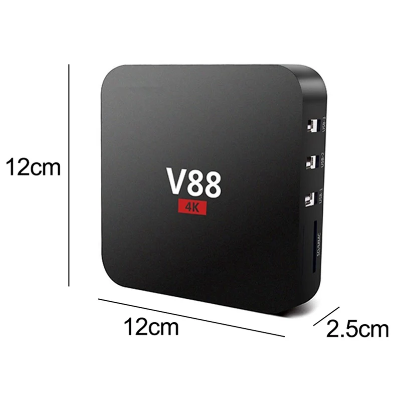 De cine en casa V88 RK3229 Smart TV Set-Top Box Reproductor 4K Quad-Core 8GB WiFi Reproductor de Medios TV Box Smart HDTV Cuadro se Aplica a Android 0
