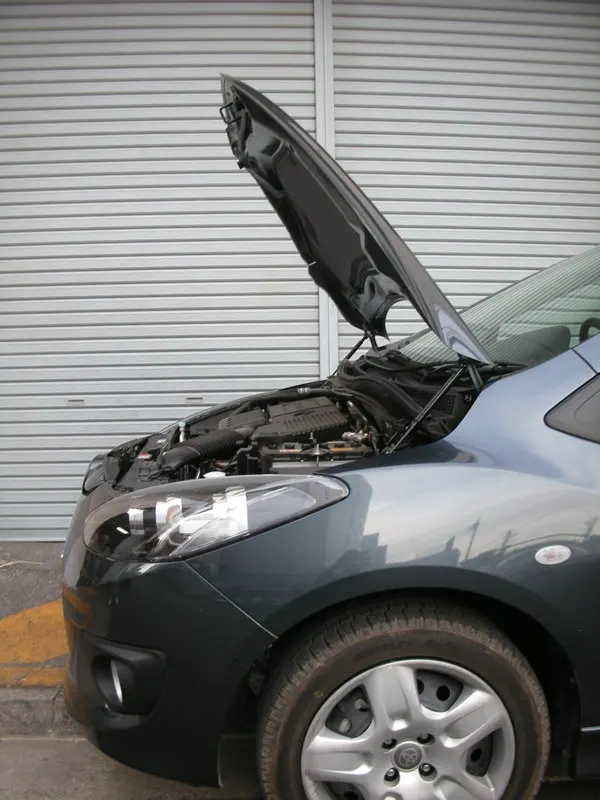 Amortiguador para 2007-Mazda 2 DEMIO DE5FS hatchback Frontal del Capó Capó Modificar Gas Puntales de Elevación de Apoyo de Choque Absorbedor de Accesorios 0