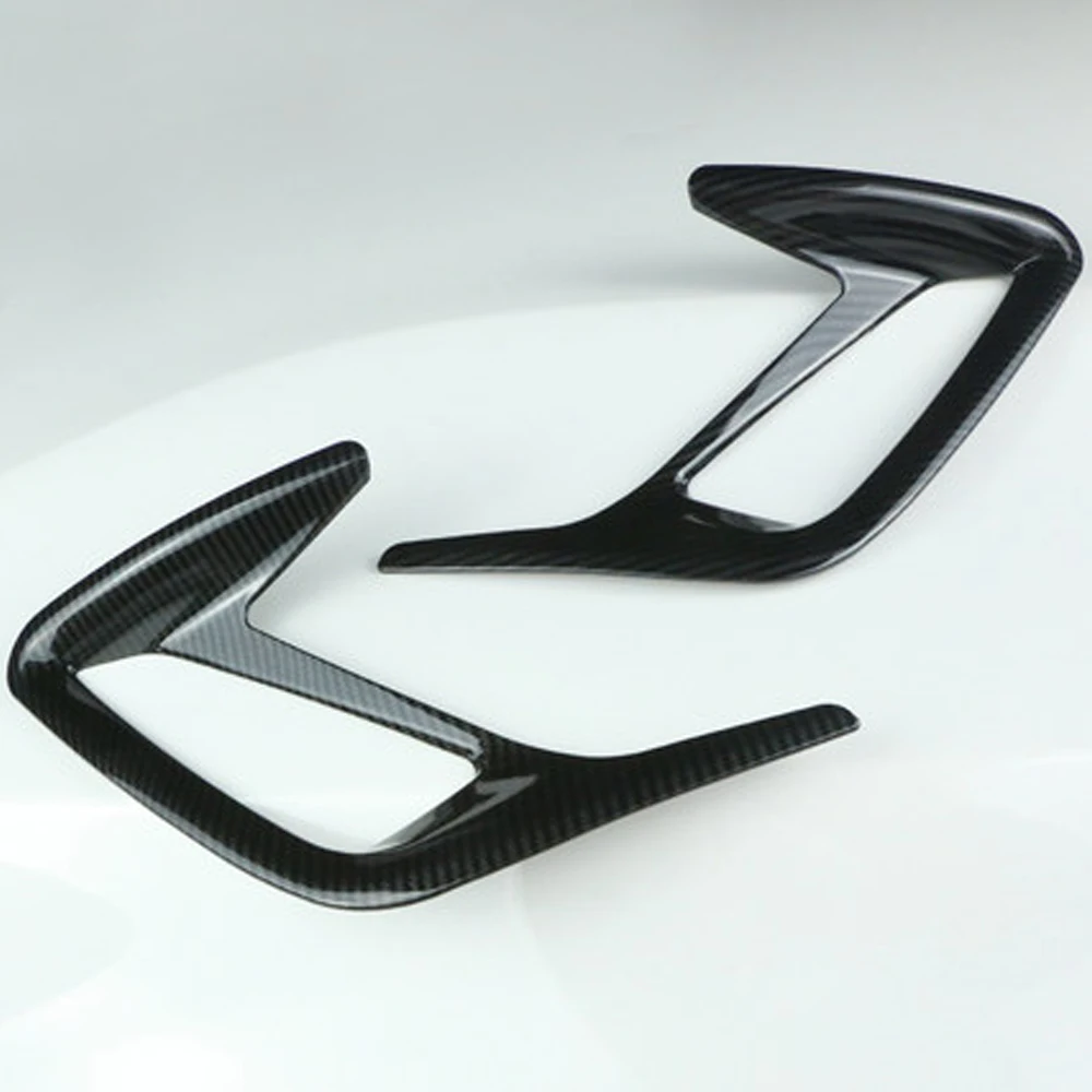 2 piezas de Fibra de Carbono ABS Trasero Foglight Lámpara Marco de Cubierta de Recorte de Decoración Para Ford Focus 4 MK4 2019 Sedán Exterior de los Accesorios del Coche 0