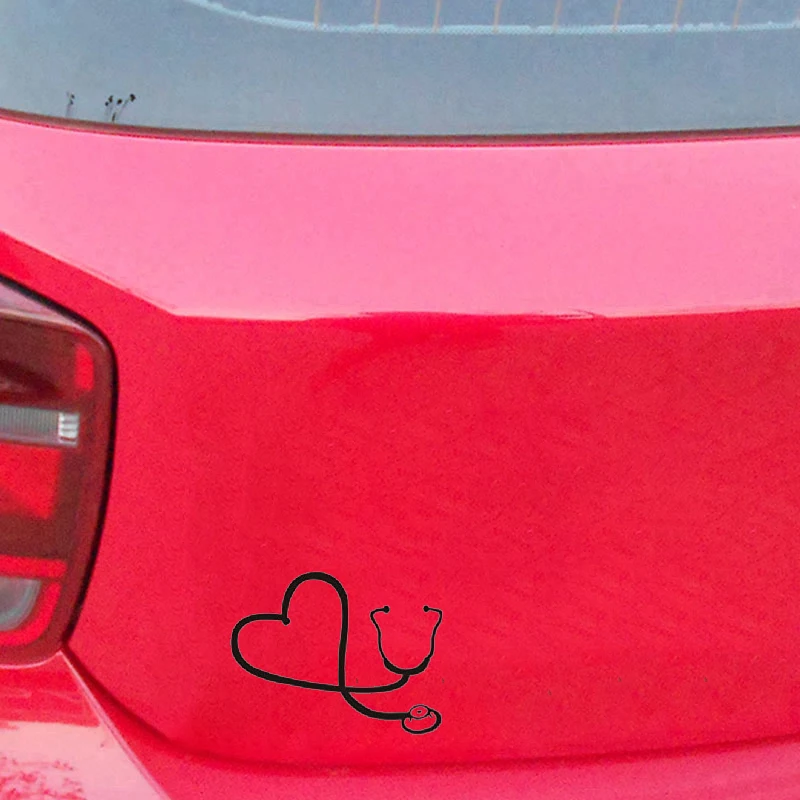 Automóviles logotipo de decoración Estetoscopio Símbolo en forma de Corazón de Vinilo de la etiqueta Engomada del Coche Símbolo de la Silueta de Teclado Track Pad Calcomanía de la Piel del ordenador Portátil 0