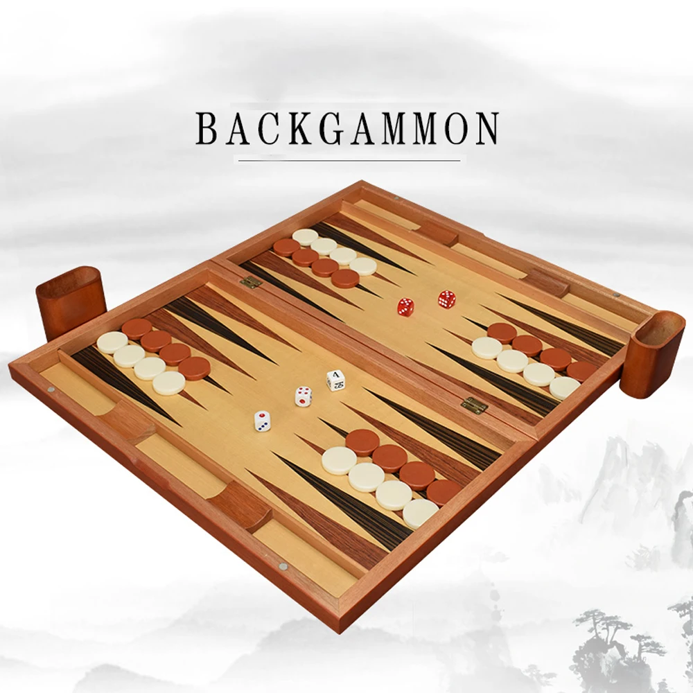Ajedrez De Madera De Bacará De Juego De Backgammon 11-19 Pulgadas De Backgammon Ajedrez Occidental De Alta Calidad 0