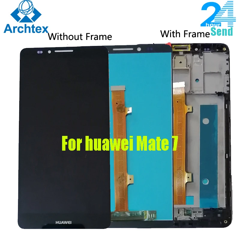 Para el Huawei Ascend Mate 7 Pantalla LCD+Digitalizador de Pantalla Táctil de la Asamblea de Reemplazo+ Frame 6.0 Para Huawei Mate 7 Mt7-L0 Stock 0