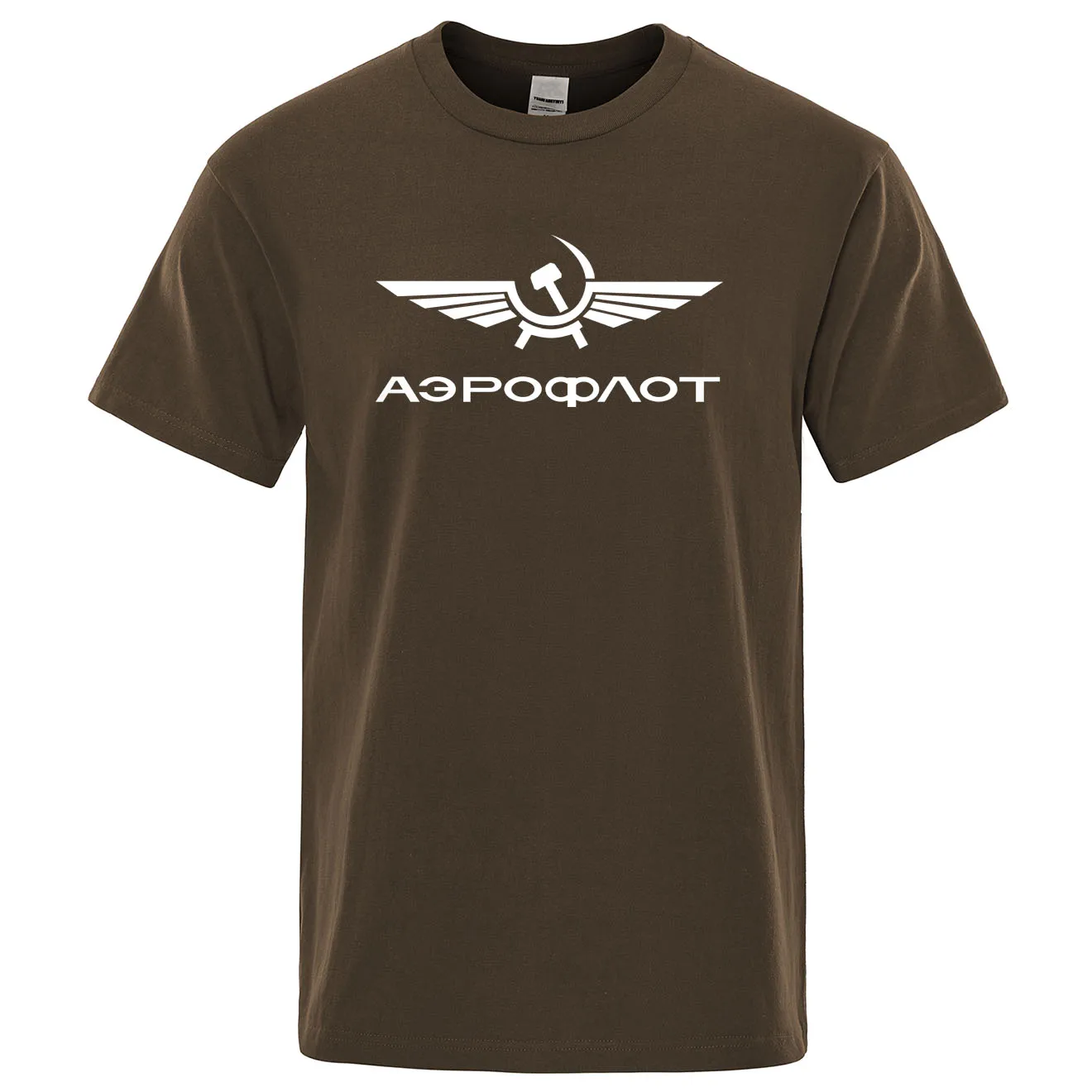 Aeroflot Aviación Russe Pilote Aeroespacial Aviateur Camiseta de Verano de Algodón de Manga Corta de la Moda Tops O-Cuello Elegante camisa de Hombre T 0