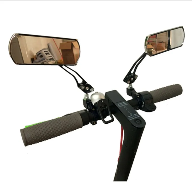 Espejo retrovisor de Vidrio para Xiaomi Mijia M365 Scooter Eléctrico Qicycle EF1 Moto de Atrás de la mira Trasera del Reflector de Espejo de Ángulo Ajustable 0
