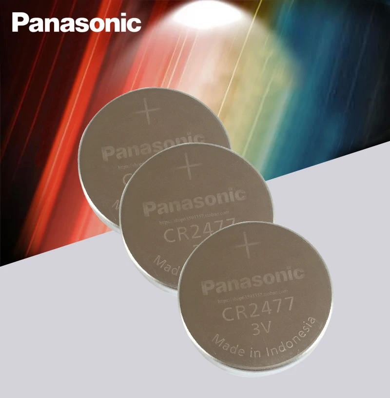 2PCS/LOT Auténtico Panasonic CR2477 3V CR 2477 de Alto Rendimiento Resistente de Alta Temperatura de Botón pilas de botón Pilas 0