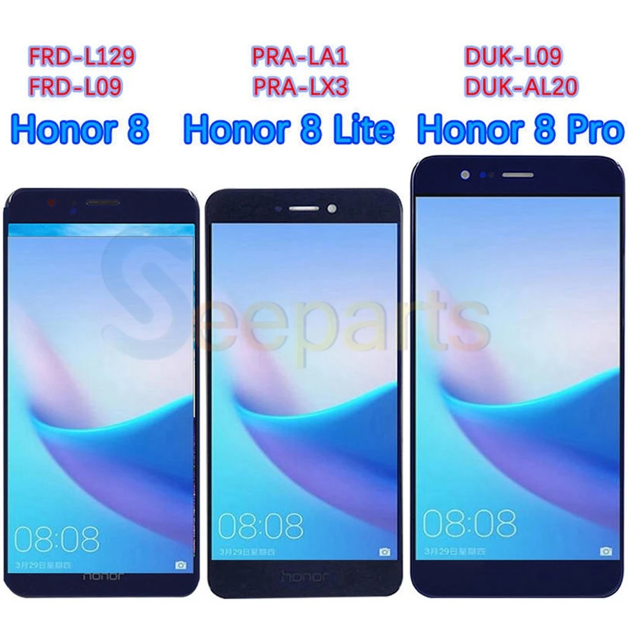Para Huawei Honor 8 Pro Pantalla LCD de Honor 8 Digitalizador de Pantalla Táctil Para Huawei Honor 8 Lite LCD DUK L09 PRA TL10 LA1 LX1 LX3 0
