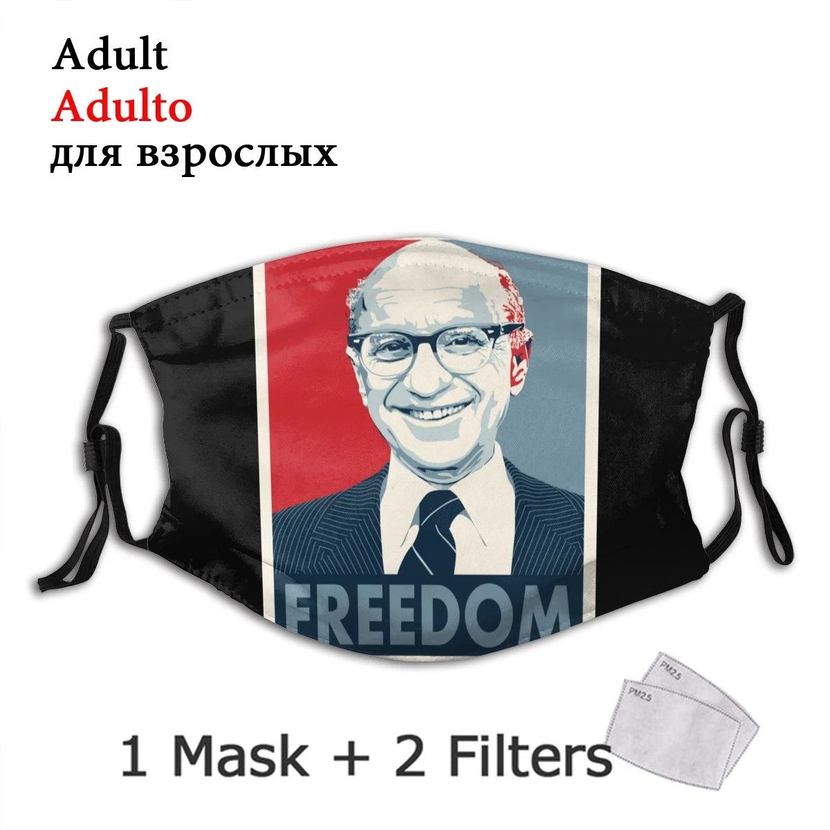 Milton Friedman No Desechable Mascarilla De Polvo De Mascarilla Con Filtros De Protección De La Tapa Del Respirador En La Boca De Mufla 0