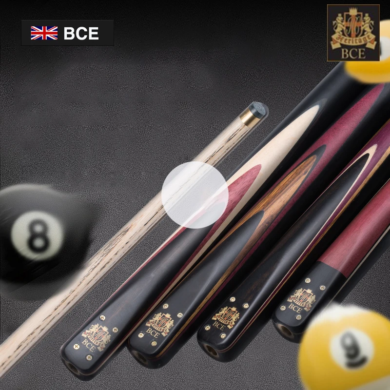 RILEY BHC Serie Snooker Cue 9.5-10 mm de Ciervo Punta 3/4 Split Ashwood Snooker Cue Latón Casquillo RILEY Conjunta con Excelente Extensión 0