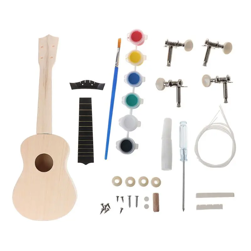DIY Ukelele Hacer Su Propio Ukelele Hawaii Ukelele Kit de Accesorios de Instrumentos Musicales 0