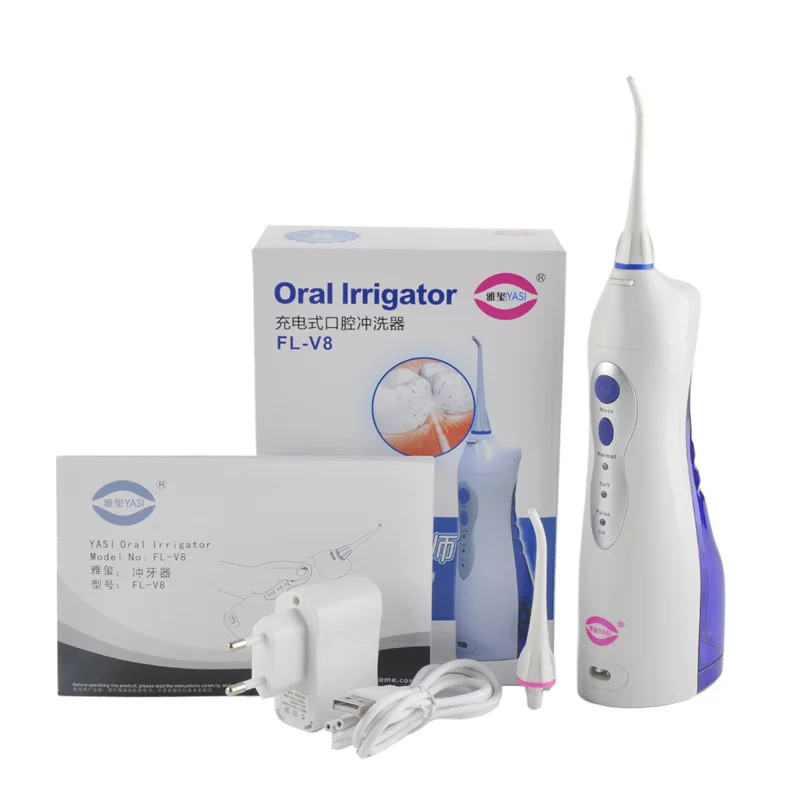 Professional V8 Recargable Oral Regantes Chicle Dental Irrigador Oral Dientes, Usar Hilo Dental Azul Portátil Al Aire Libre De Limpieza Palillo De Dientes 0