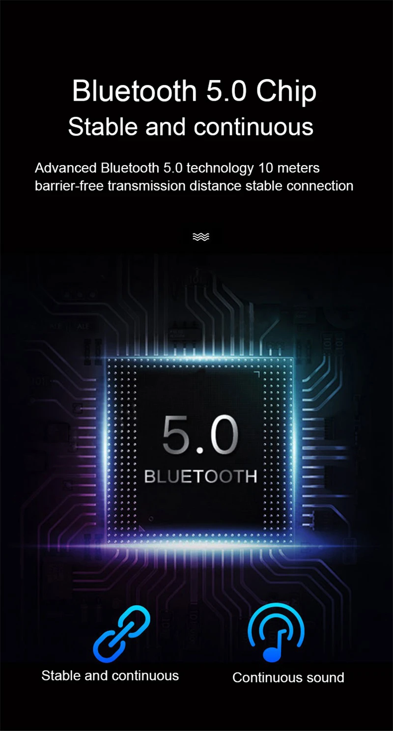 M19 TWS Bluetooth Auriculares 5.0 de Auriculares Inalámbricos de 9D Estéreo de los Deportes de la prenda Impermeable Auriculares Tocar los Auriculares con Caja de Carga 0