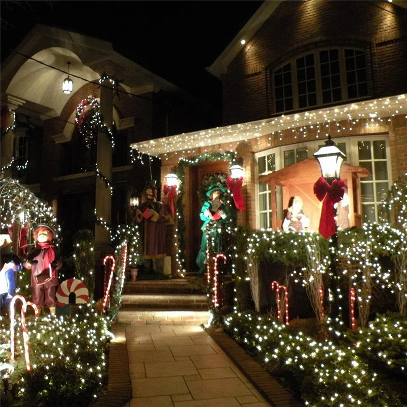 2020 Luces de Navidad Carámbano Cadena de Luz de 220V de 3.5 M de Caída de 0,3-0,5 m de la Calle Guirnalda Para Navidad y Año Nuevo Vacaciones de Decoración 0