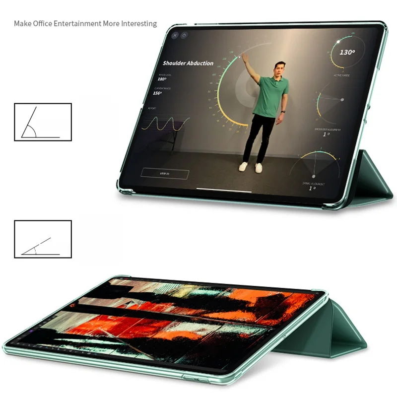 Para el iPad Pro 11 2020 Caso Ultra-delgada Transparente de TPU Suave de nuevo Smart Cover para el iPad Pro De 12,9 2020 Funda Tablet protección de shell 0