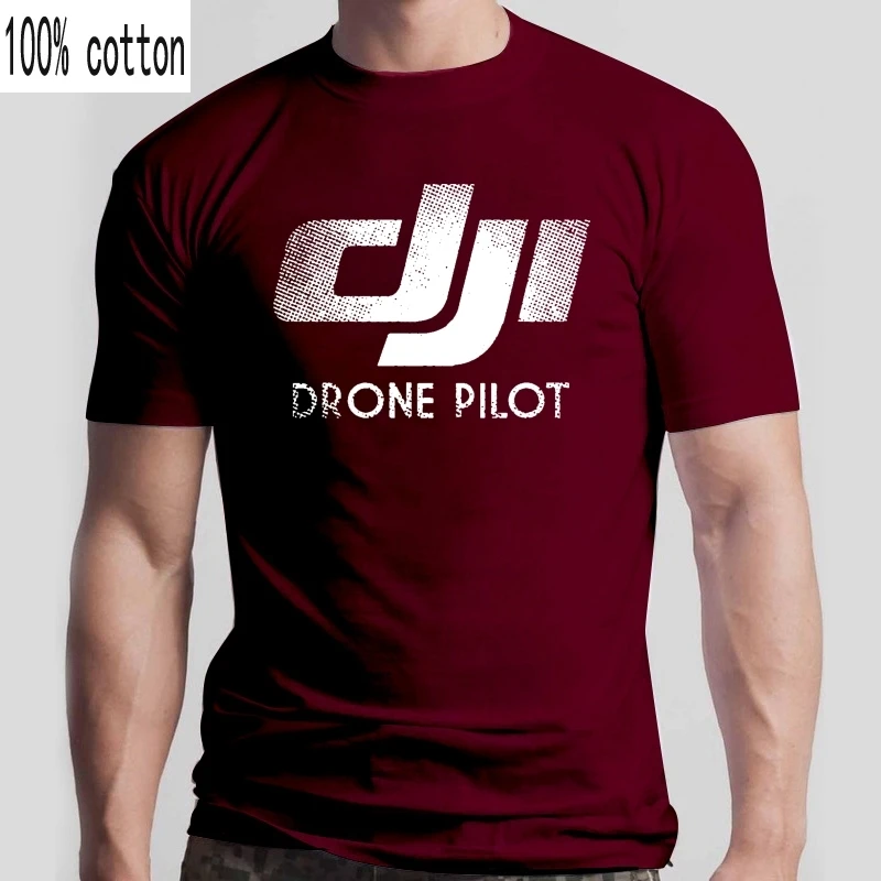 Divertida camiseta de los hombres de la novedad de la camiseta DJI Chispa Drone DJI Phantom 4 Piloto T-shirt(1) 0
