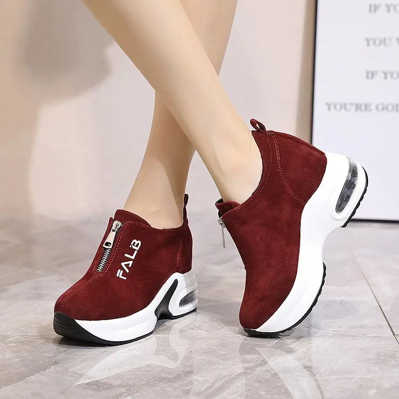 La mujer, Zapatillas Con Plataforma Zapatos de Mujer Casual de Mujer con Cuña de Canasta 2020 zapatos Tenis Femenino Gruesa Mujer de Verano de Formadores 0
