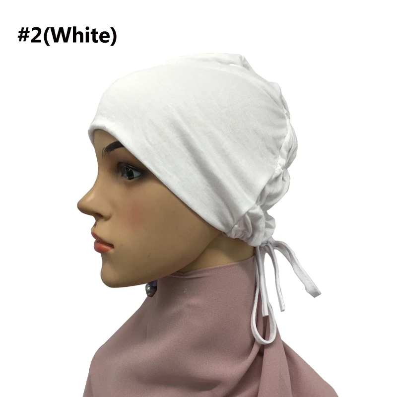 2020 musulmán de algodón underscarf elástico jersey bajo el hiyab turbante tapas suave velo bonnet islámica headwrap turbante mujer 0