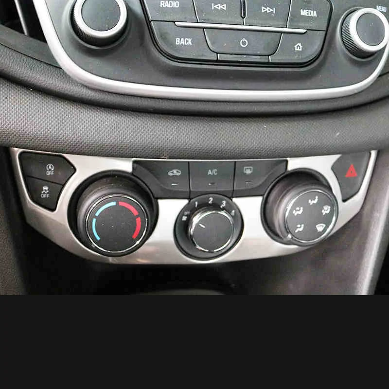 Lsrtw2017 aire acondicionado de los automóviles interruptor ajustador panel de adornos de decoración para chevrolet cavalier 2016 2017 2018 2019 acero inoxidable 0