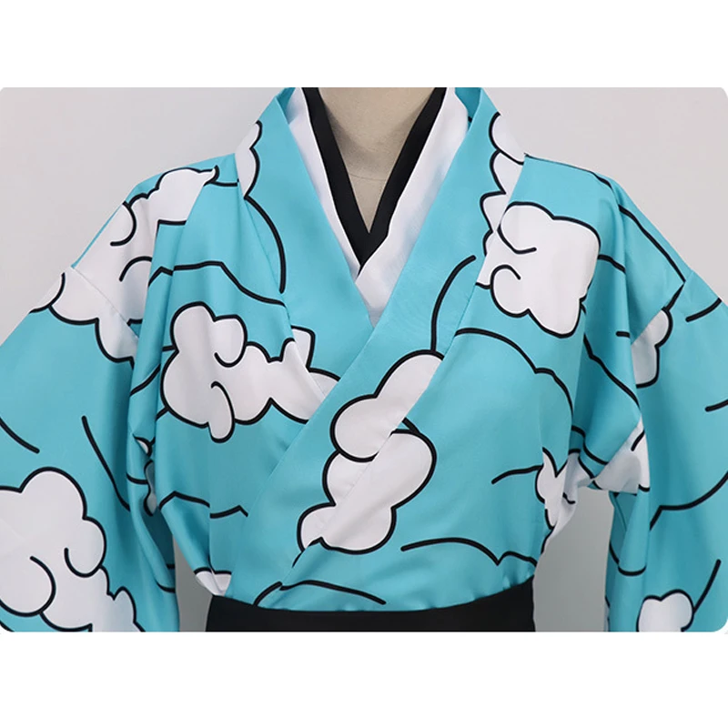 Anime demon slayer kimetsu no yaiba kamado tanjirou urokodaki sakonji traje de cosplay cielo azul kimono uniforme traje de helloween 0