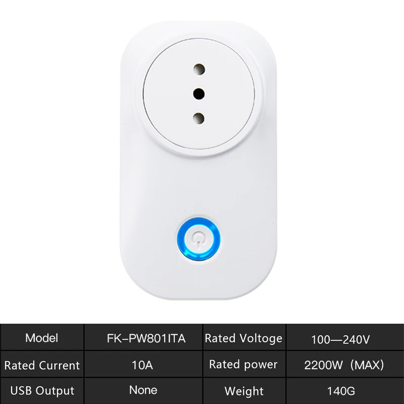 FrankEver Smart Plug 10A 16A Italia Chile Wifi Zócalo de Control de Voz de la Extensión de SockerGoogle Casa de Alexa Tuya la vida Inteligente 0