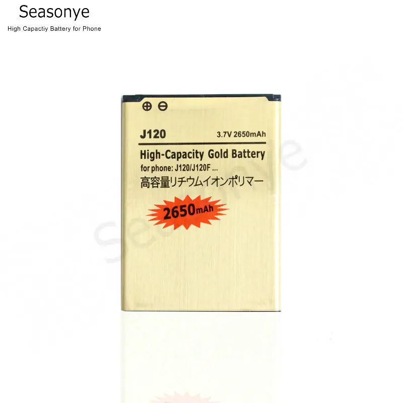 Seasonye 2650mAh EB-BJ120CBE EB-BJ120BBE de Oro Batería de Recambio Para Samsung Galaxy 2016 Edición J1 SM-J120 SM-J120F J120 j120A 0