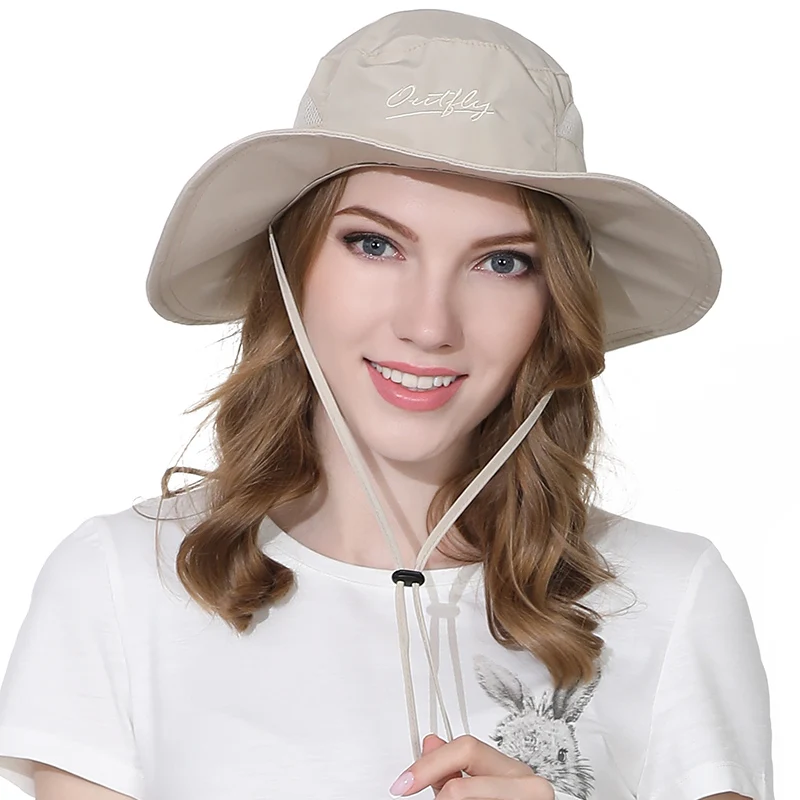 Nuevo Sombrero de Cubo de la Primavera Y el Verano Pescador Sombrero Para los Hombres y Mujeres de Poliéster de secado Rápido de ala Ancha Sombrero Sombrilla 0