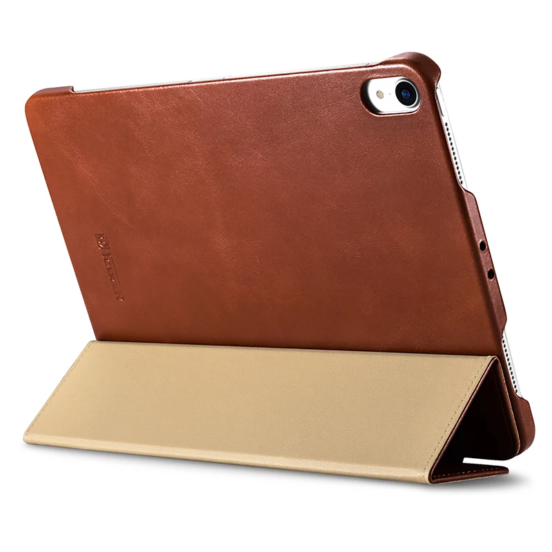 Retro de piel de Vaca Cuero Genuino Caso para el iPad Aire 2020 10.9 Pulgadas Slim Negocio Soporte Plegable Smart Cover para el iPad de Apple Air4 0
