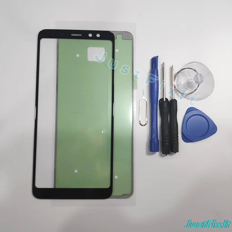 A8 2018 A530F Pantalla Táctil Para Samsung Galaxy A8 2018 A530F de la Pantalla Táctil del Panel Frontal Exterior de Vidrio Cubierta de la Lente de Repuesto 0
