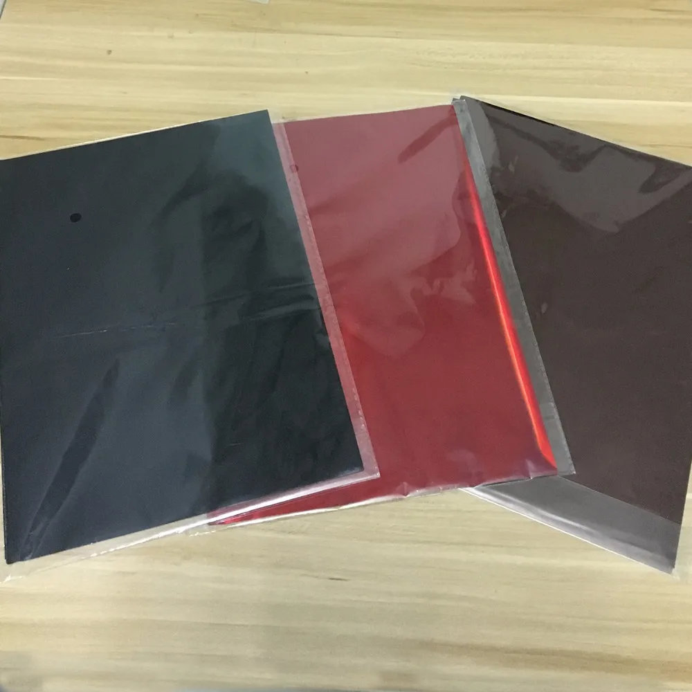 50Pcs Nuevo Oro Negro Rojo Estampado en Caliente Lámina de Papel de Plastificadora Laminadora de Transferencia en la Elegancia de la Impresora Láser de Papel Craft 20x29cm A4 0