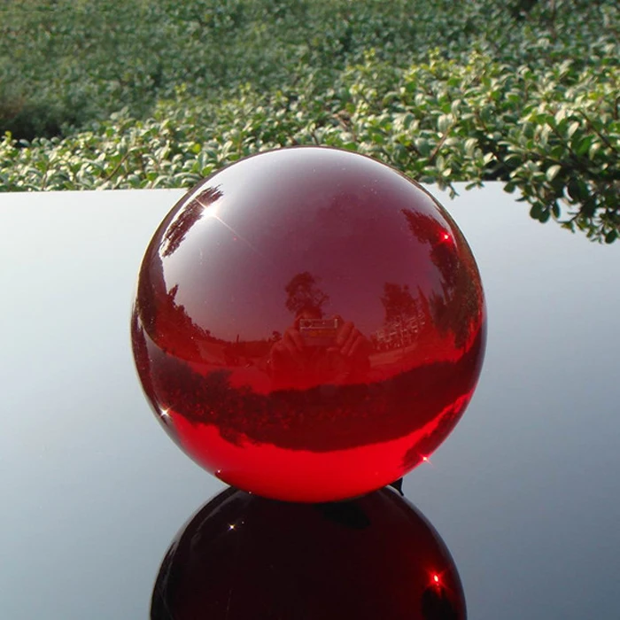 50 mm de Cristal de Cuarzo de Cristal Rojo de Obsidiana Piedra Bola de Asia Raro Natural Feng Shui Cristales de la Esfera de la Magia de Curación Bolas 0
