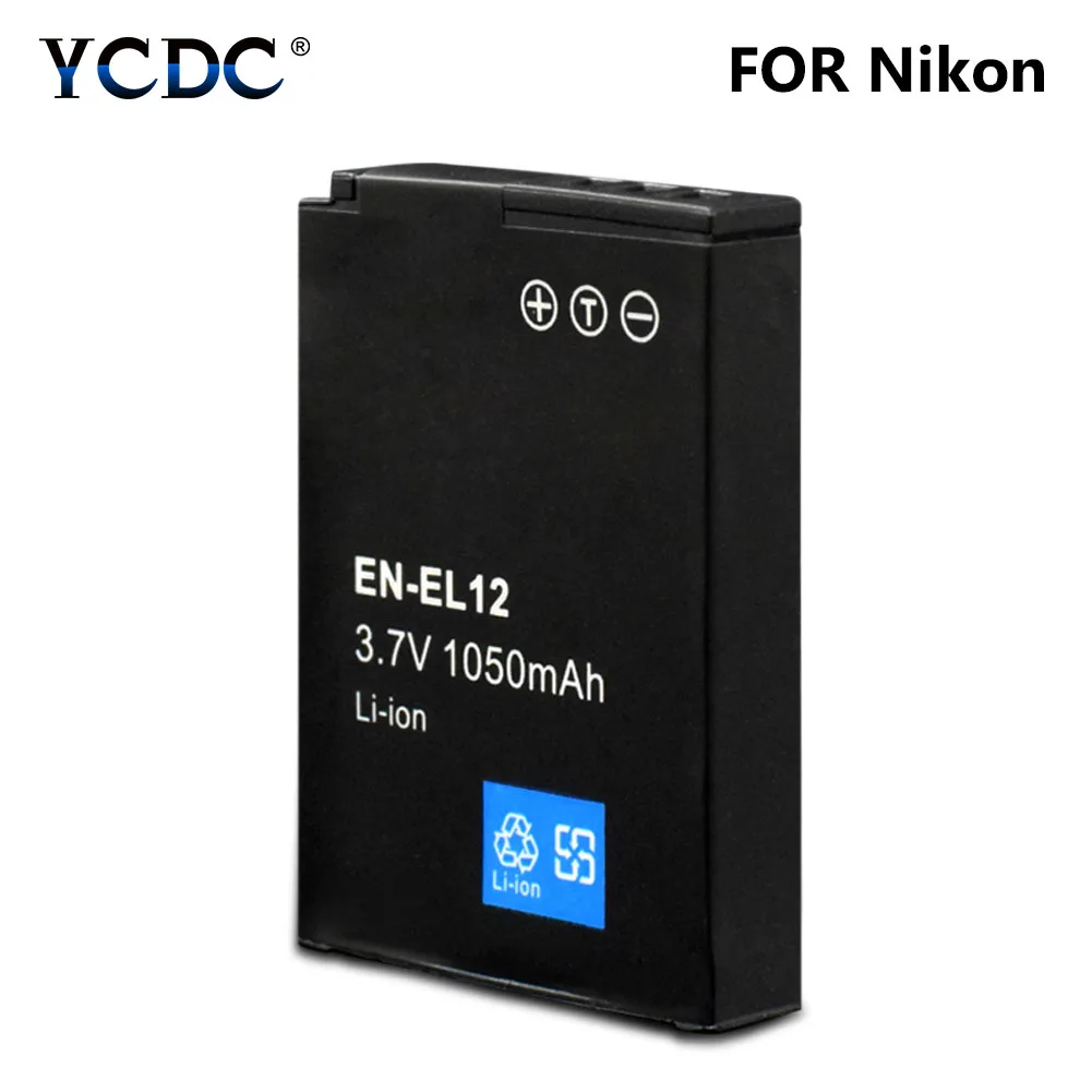 YCDC 1PC EN-EL12 de Litio de 3.7 V 1050mAh batería Recargable de Baterías Para Nikon Coolpix patrística s610s S610c S710 S620 S630 S8000 S6000 Cámara RÉFLEX 0