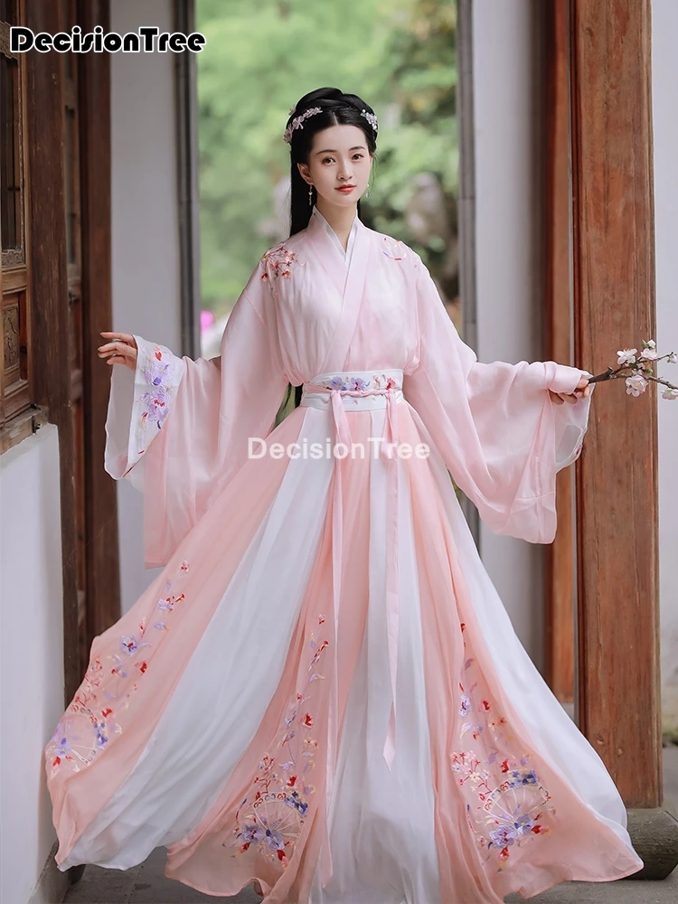 2021 chino hanfu vestido antiguo traje tradicional de danza folclórica de la etapa de ropa retro vestido de princesa de hanfu mujeres bordado hanfu 0