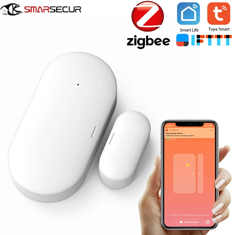 Tuya Zigbee Puerta/ventana del Sensor de Contacto de la Puerta Sensor de Casa Inteligente Sistema de Alarma Inteligente de Automatización del Hogar 0