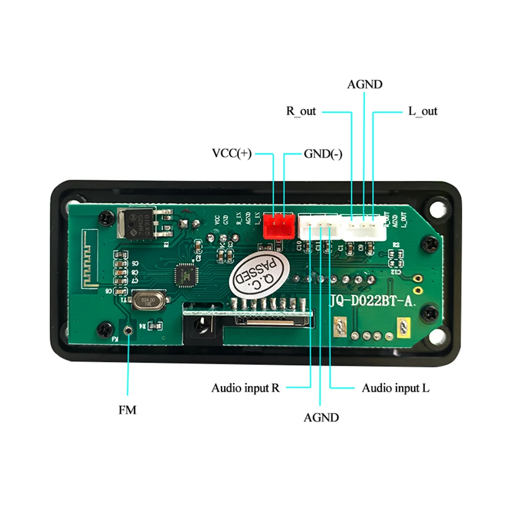 5V 12V Coche Reproductor de MP3 con Bluetooth Inalámbrico 5.0 MP3 WMA Decodificador de la Junta de la Música del Altavoz de Audio del Módulo USB TF AUX de Audio de FM Receptor de Radio 0