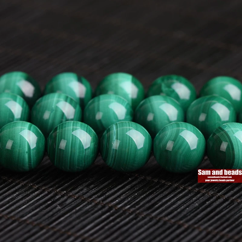 La Piedra Natural Verde de Malaquita Perlas 4 6 8 10 mm de selección de Tamaño de piedras Semi-preciosas Accesorios Para la Fabricación de Joyas 0