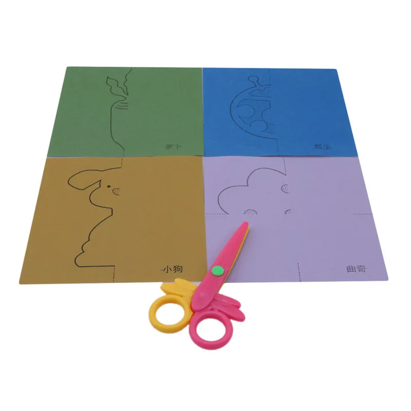 Montessori, Juguetes de BRICOLAJE Juguete 3D Divertido el Aprendizaje Temprano de Origami de Papel de corte Libro de Manualidades de los Niños Kits Para la Creatividad de los Juguetes Para niños de 5-7 Años 0