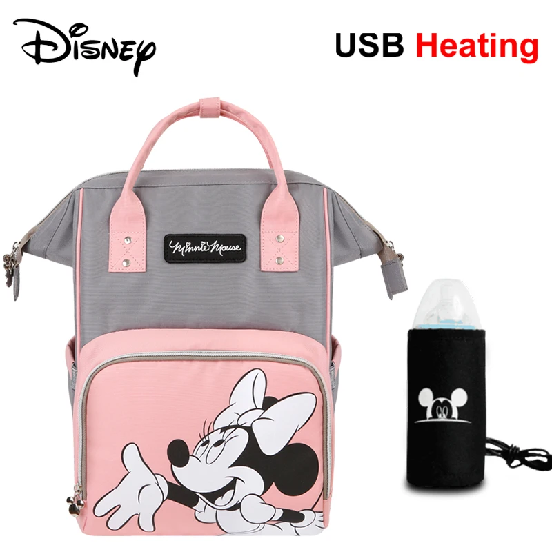 Original de Disney, Bolsas de Pañales de Mickey Mouse Impermeable Mochila de Bebé Bolsa para la Mamá de la Maternidad para el Cuidado del Bebé de la Mamá de Pañales Bolsa de Bolsa de Viaje 0