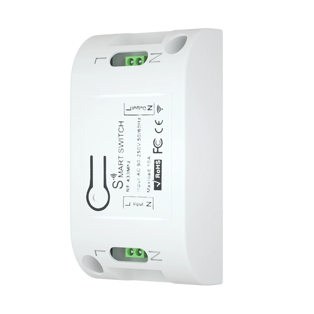 CACAZI Casa de Panel de Pared Inalámbrico inteligente empuje el Interruptor de botón de la Luz 433 mhz RF de Control Remoto de la AC 90-250V Receptor Dormitorio Lámpara de Techo 0