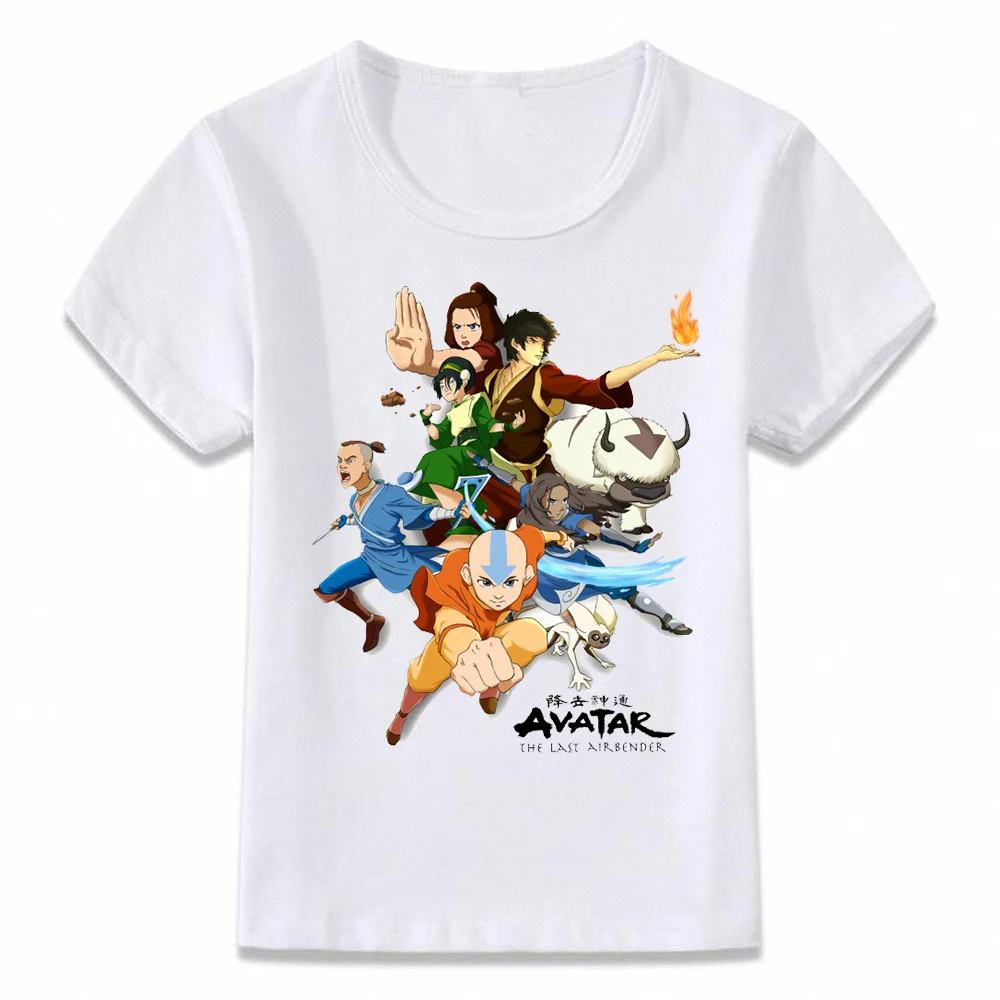 Niños Ropa T Camisa de Avatar El Último Airbender T-shirt para Niños y Niñas de Niño Camisetas Camiseta 0