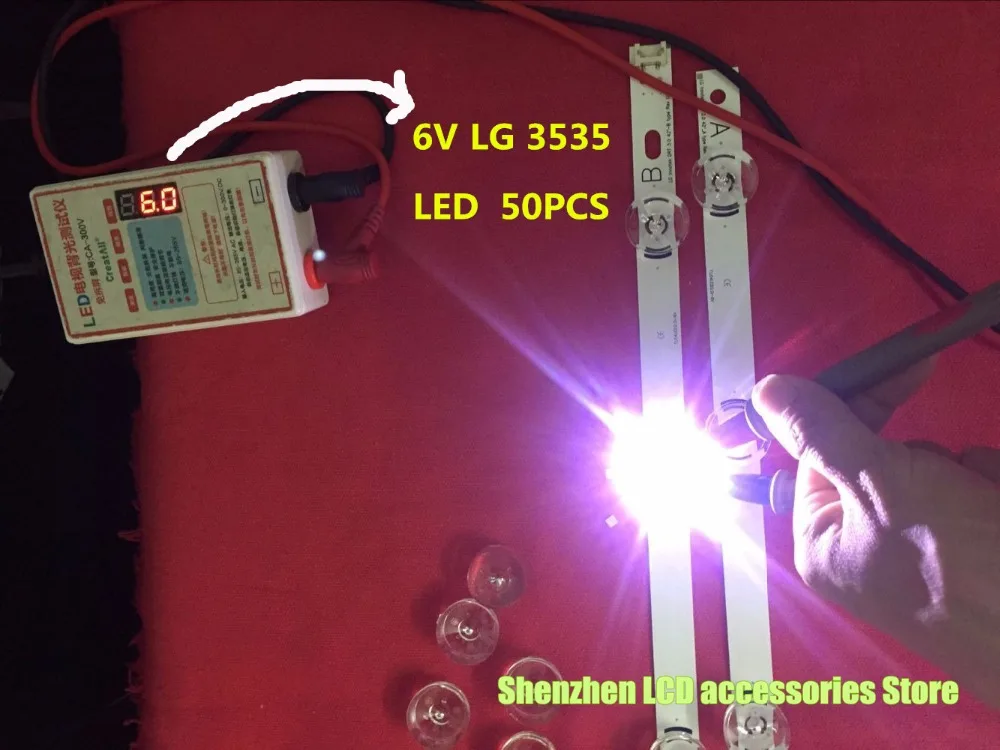 70piece/lote PARA la reparación de TELEVISOR LG LED de la lente DRT 3.0 32pulgadas 42inch 47inch 55inch la cubierta de la Lámpara =20PCS +LED LG 3535 6V 50PCS 0