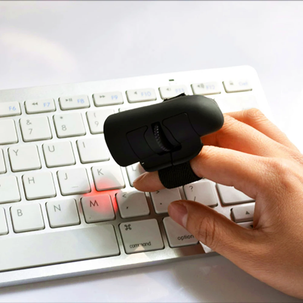Mini anillo de dedo de la 1600DPI ratón 2.4 GHz USB Óptico Inalámbrico Dedo del Ratón para el ordenador Portátil de Escritorio a la función OTG teléfonos inteligentes/tabletas 0