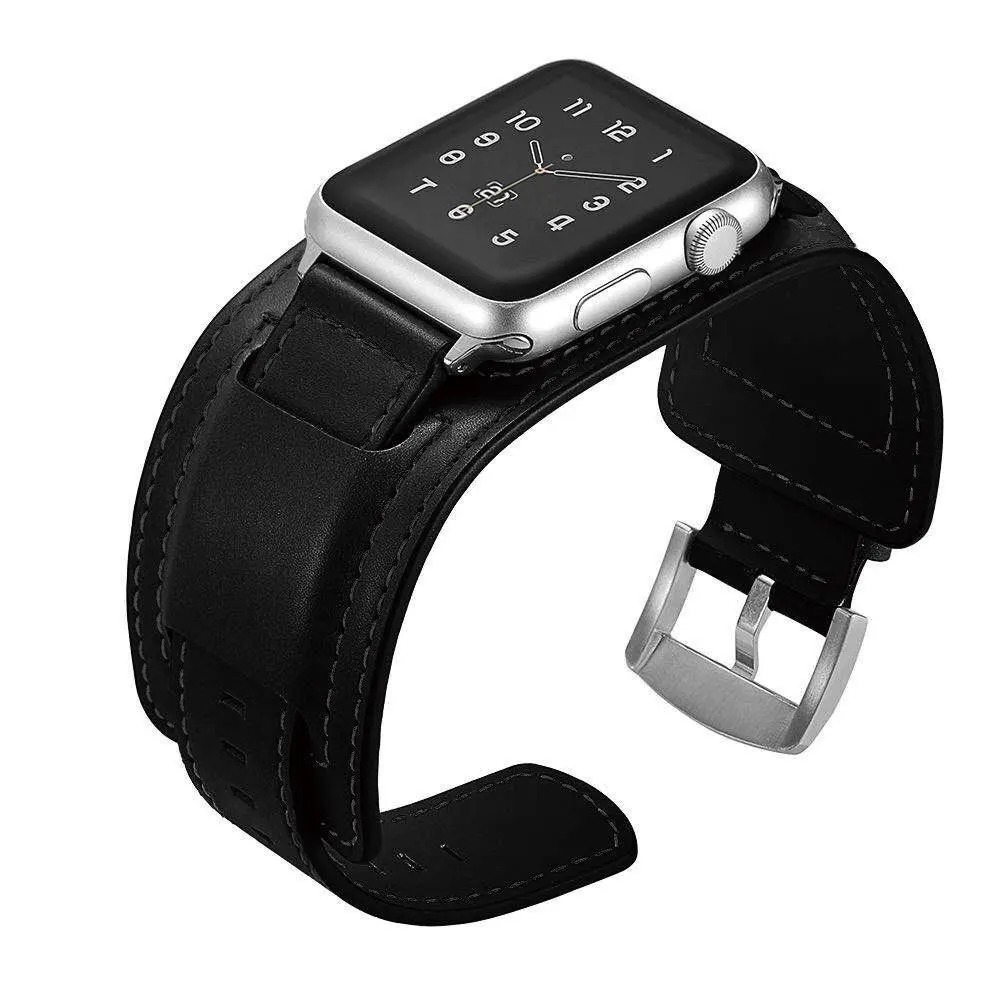 Para 3842mm,iwatch Banda Apple Watch Genuina Banda de Cuero de la Hebilla de la Pulsera de la Muñeca para el Apple Watch de la Serie 3 Serie 2 Serie 1 0