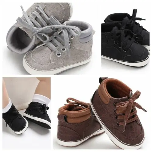 2019 de calidad Superior de la marca bebé casual zapatos recién nacido suela suave prewalker, primero los niños y las niñas zapatos de moda infantil zapatillas de deporte 0