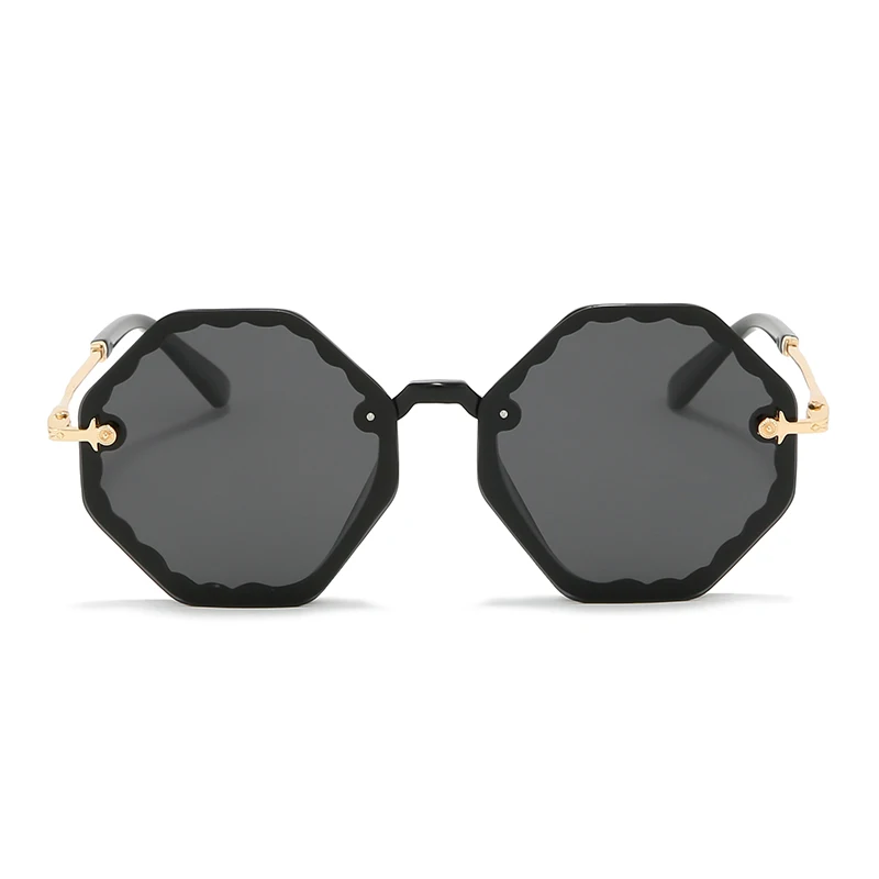 FENCHI Rosa, Mujer de las Gafas de sol Polarizadas 2020 Retro de las gafas sin Montura de Lujo de la Marca de Gafas de Sol de Conducción Gafas de Mujer Oculos De Sol 0
